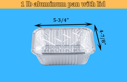 1 lb aluminum pan with lid