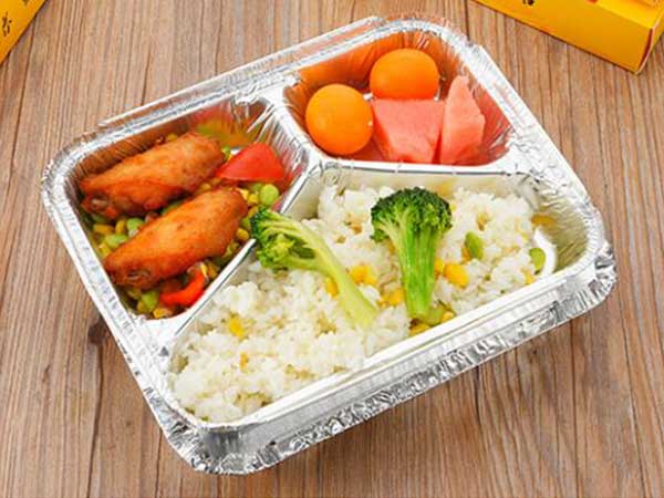 3 compartment foil food container