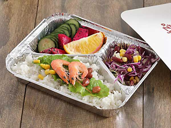 3 compartment foil food trays