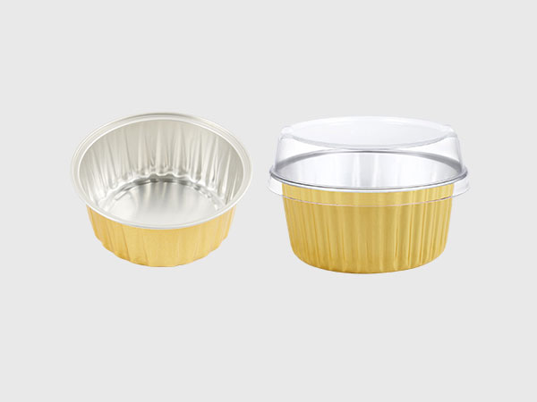 gold aluminum foil cups with lids