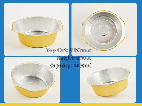 gold foil round containers