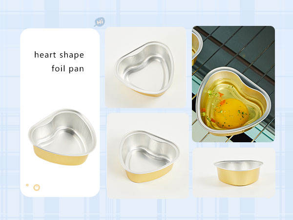 heart shaped foil pans