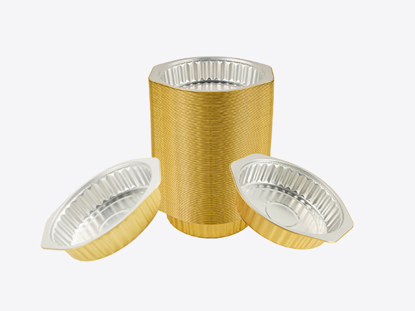 round aluminum pans gold